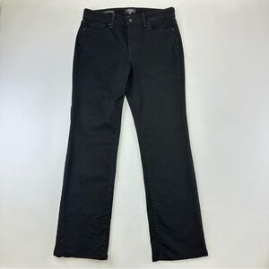 NYDJ Marilyn black jeans Size 10 stretch cotton Tummy control LiftxTuck straight